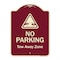 Signmission Designer Series-No Parking Tow Away Zone With Graphic, 24" x 18", BU-1824-9815 A-DES-BU-1824-9815 - alternate 1
